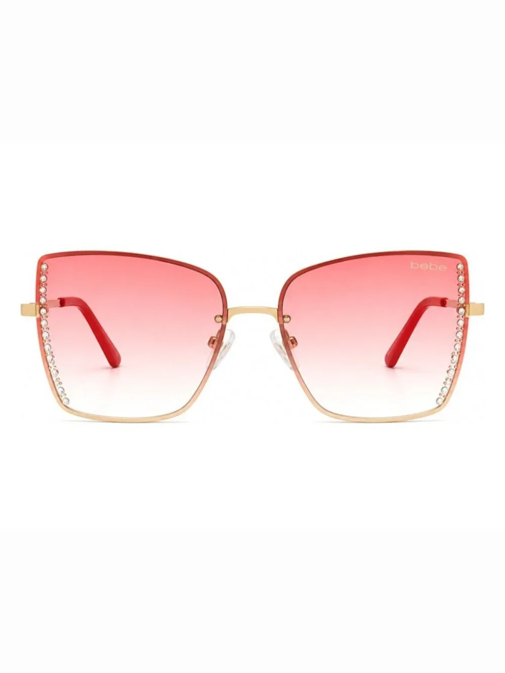 BEBE BBOP-1032CE-717 Women's Light Gold Frame/Pink Gradient Lenses Sunglasses